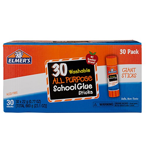 Elmer's All Purpose School Glue Sticks, Washable, 22 Grams, 30 Count #TOP7