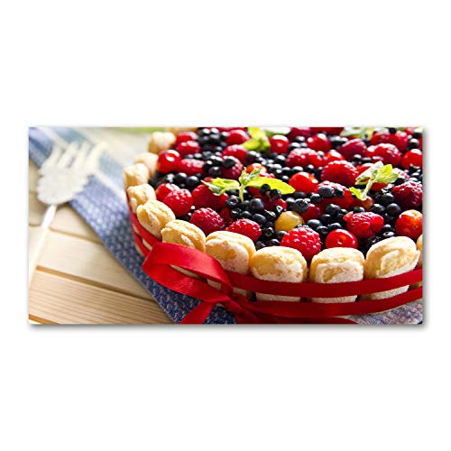 Tirages sur toile anti-affadissement 100x50 cm art mural gâteau multicolore