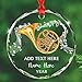 Custom Text/Year/Name French Horn Player Glass Ornaments, French Horn Instrument Ornament Gift for Son Daughter, Personalized Musical Xmas Ornaments, Music Instrument Glass Christmas Ornament 2026