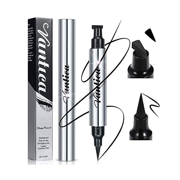 VANTICA Eyeliner stamp 2 Pack Black Liquid Eyeliner Winged Pencil Cat Wingliner Eye liners Pen for Women,Easy to use,Long Lasting,Smudge-proof, No Dipping