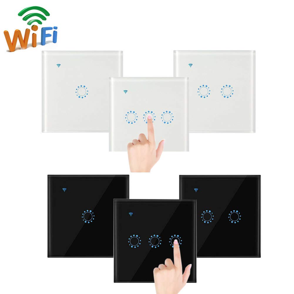 Smart Light Switch, Smart Home WiFi Wireless Panel Touch Wall Light Remote Control Switch Works with Alexa and Google Home - Image 2