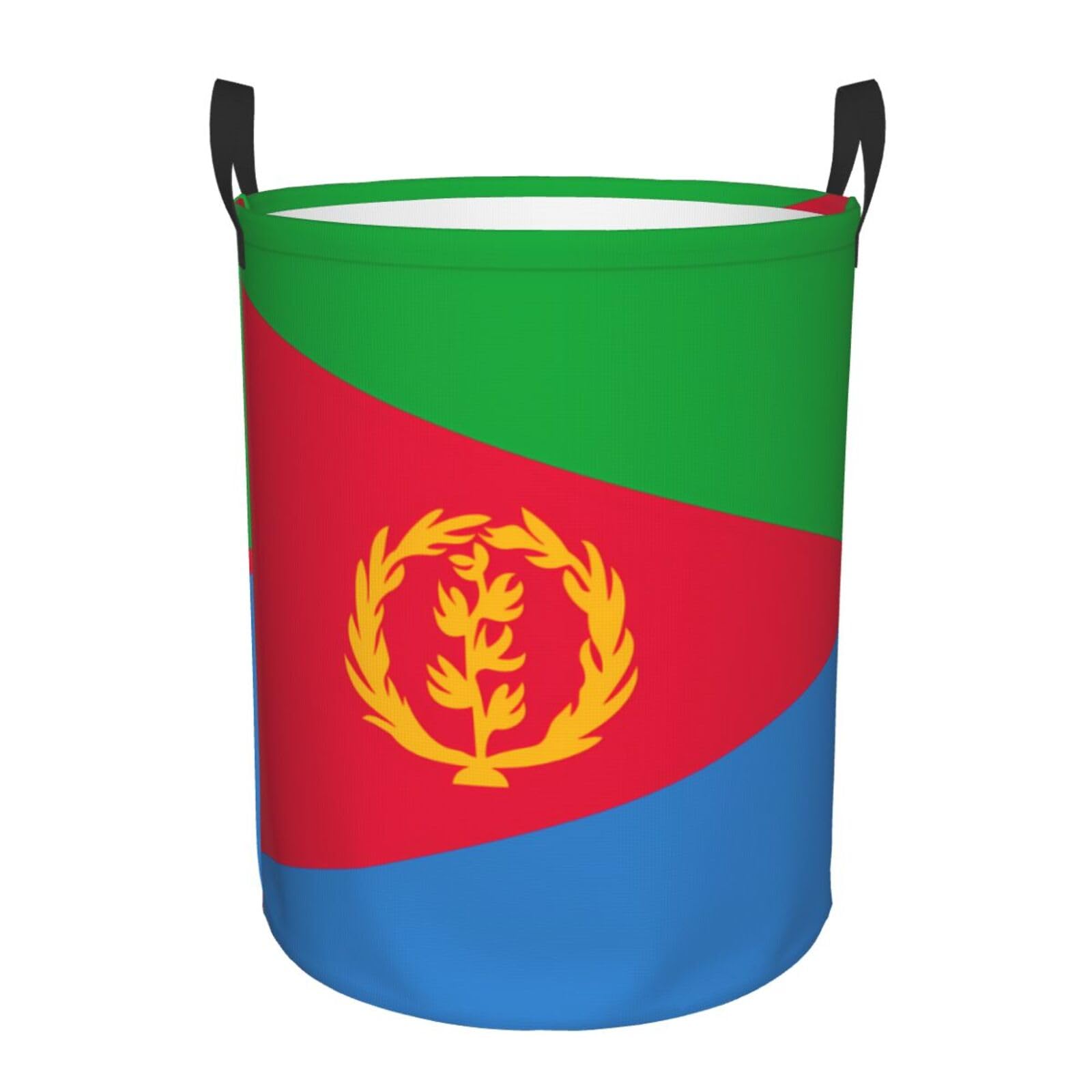M Collapsible Eritrean flag Print Circular Hamper Round