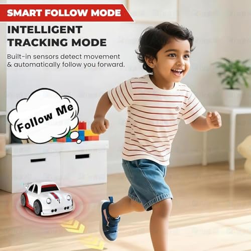 Image of High-Speed RC Drift Car with Remote Control, USB Rechargeable Racing Toy Car, LED Lights, 2.4GHz Controller, Kids & Adults Gift (White & Black)