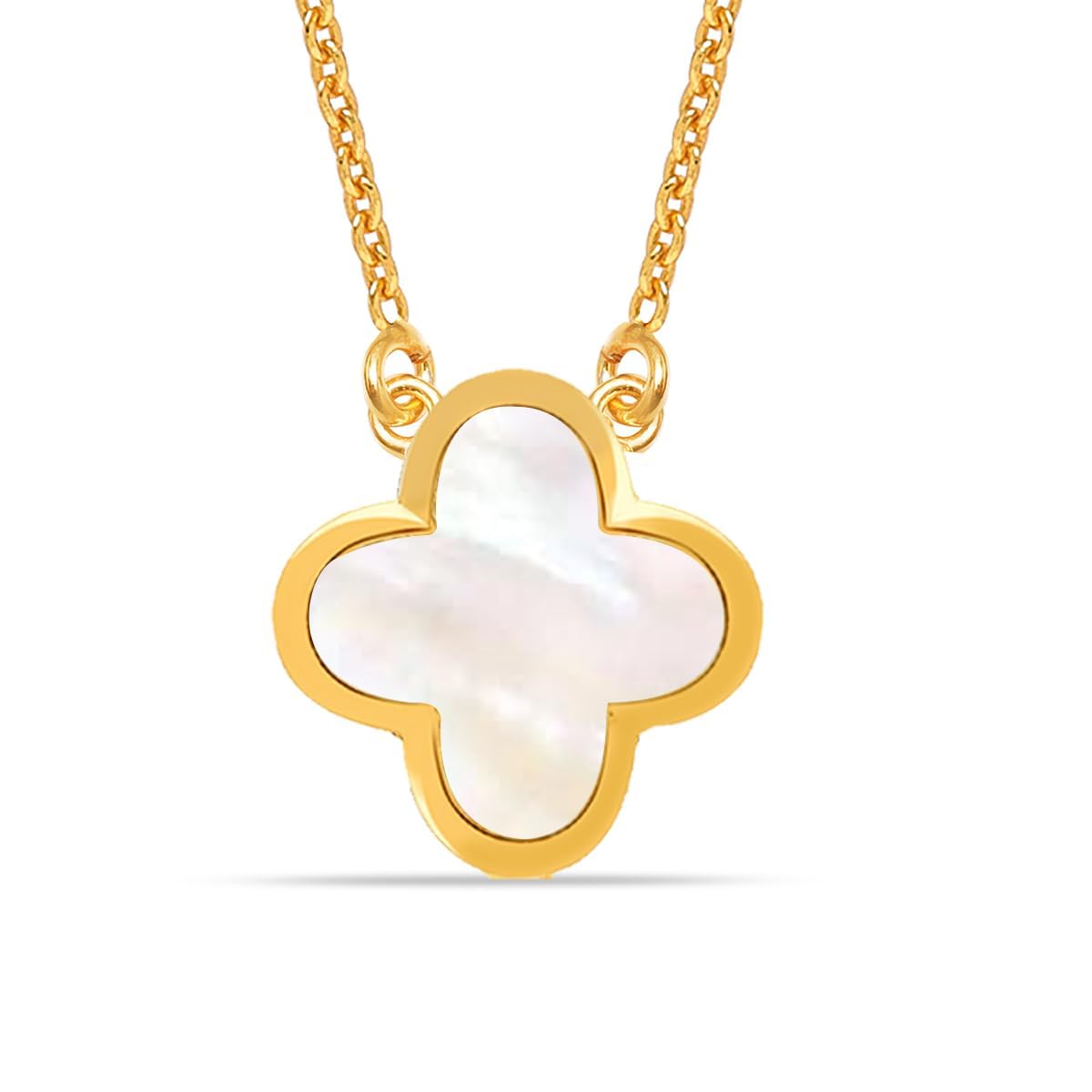 LeCalla Gold-Plated Mother of Pearl Flower Shape Pendant Necklace for Women and Girls (B0BSQ6Y5GS) Amazon Price History, Amazon Price Tracker