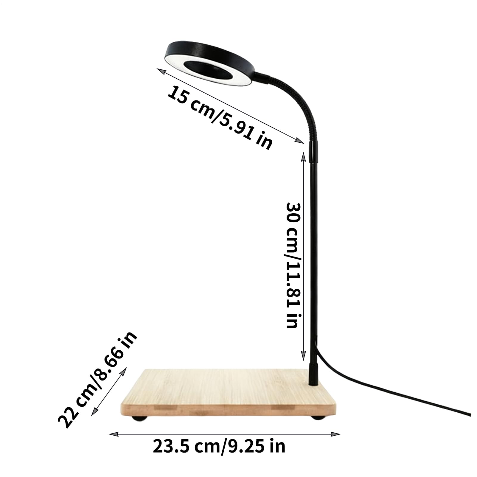 Lampe de Croissance LED Éclairage D'Aquarium LED Rotatif Alimenté Par USB | Lampe De Culture Pour Terrariums Intérieur pour Bureau Domicile Vitrine Présentation