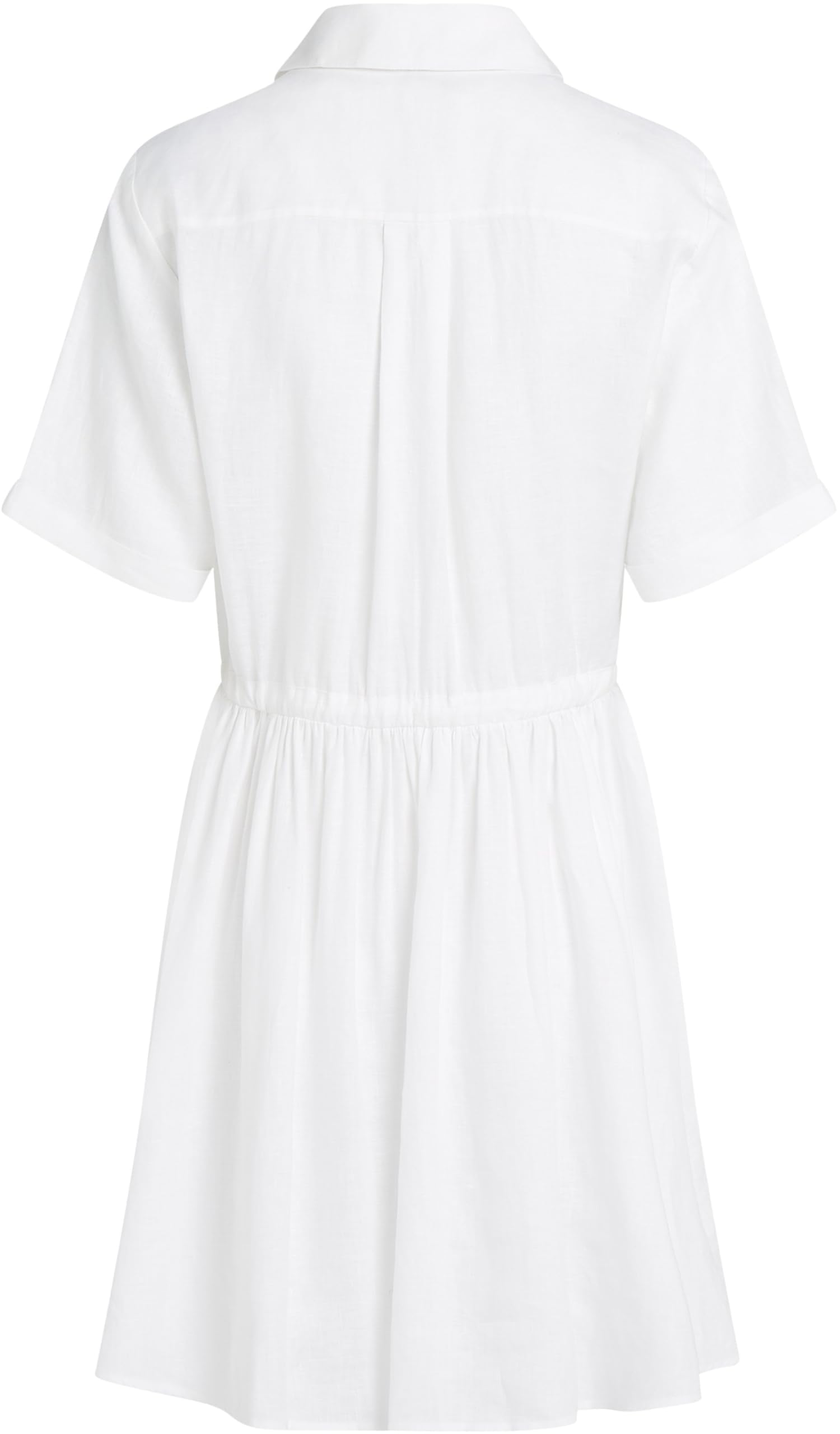 Tommy Hilfiger Damen Kleid Linen Short mit Taillengürtel