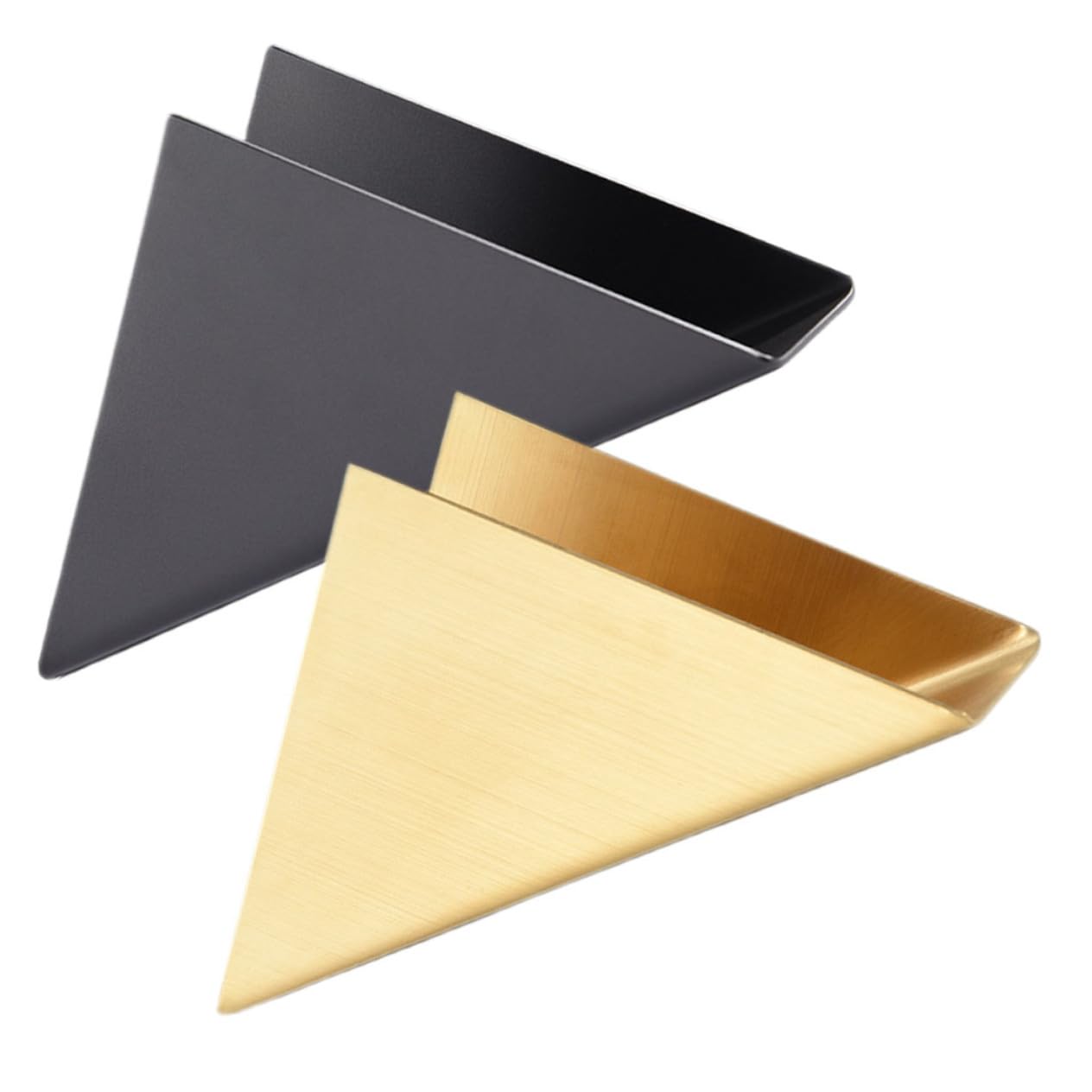 Hohopeti 2 piezas Soporte Metálico para Servilletas de Papel Diseño Dorado y Negro Base Estable Antideslizante para Mesa de Cocina Restaurante Bar y Hotel