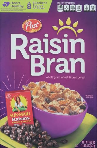 Miniatura 2 de Post Raisin Bran, Cereal de desayuno de trigo y salvado, Kosher, 16.6 onzas
