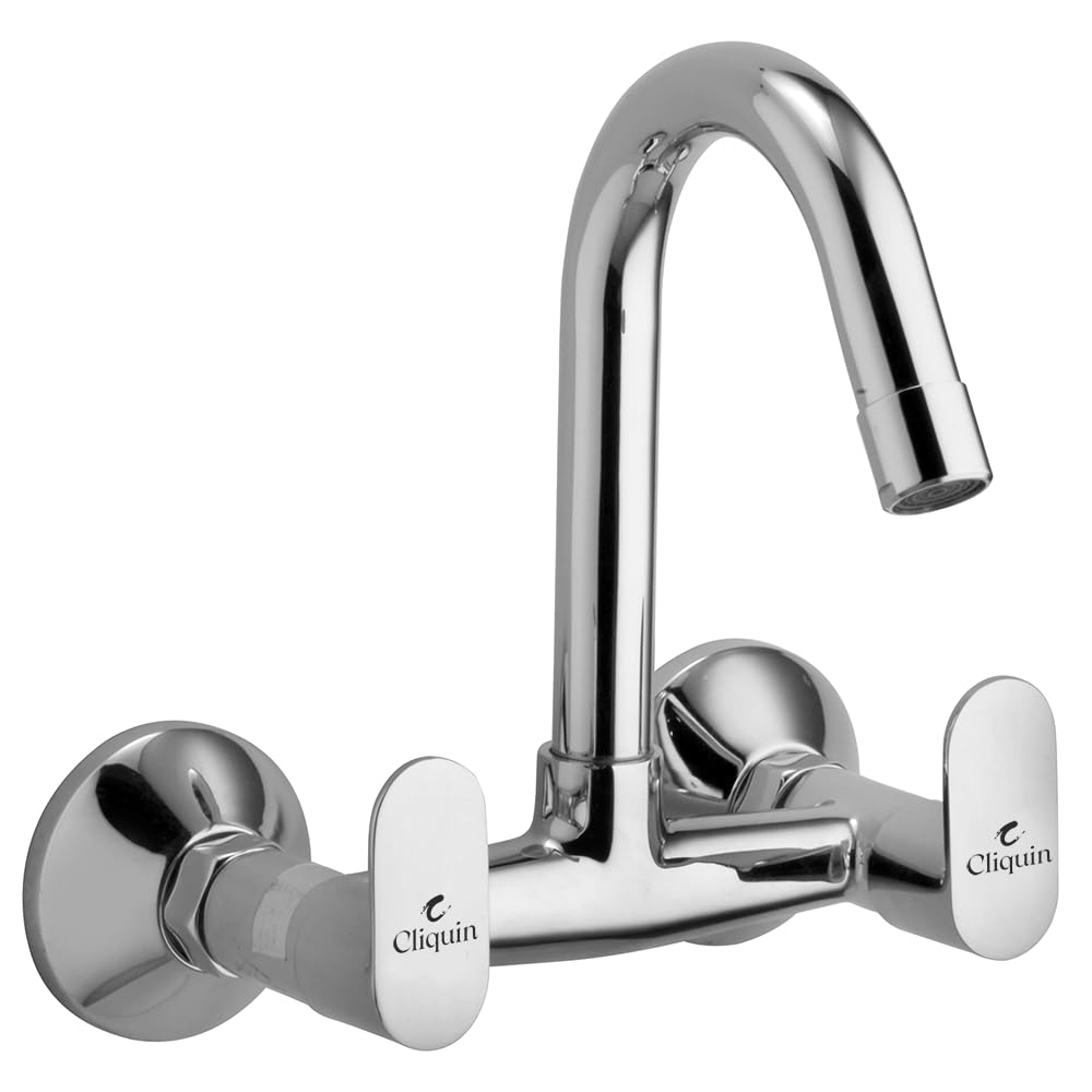 Cliquin Oppo Brass Sink Mixer with Wall Flange and Legs for Hot & Cold Water, 7 Years Warranty Chrome (B0CJL96L18) Amazon Price History, Amazon Price Tracker