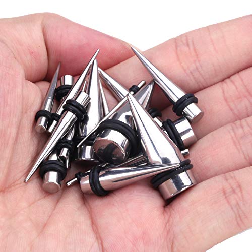 BodyJ4You 28PC Ear Stretching Kit - Beginner Gauges 12G-0G Starter Set - Surgical Steel Tapers Single Flare Plugs Tunnels - Women Eyelet Mens Earrings Expander Piercing Jewelry3