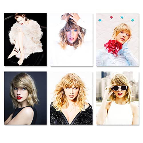 Music Posters - 6Pcs 8*10" Album Cover Posters Canvas Set Boho Bedroom Decor Music Album Posters Girls Room Decor Makeup Room Wall Decor Dorm Room Decor Unframed
