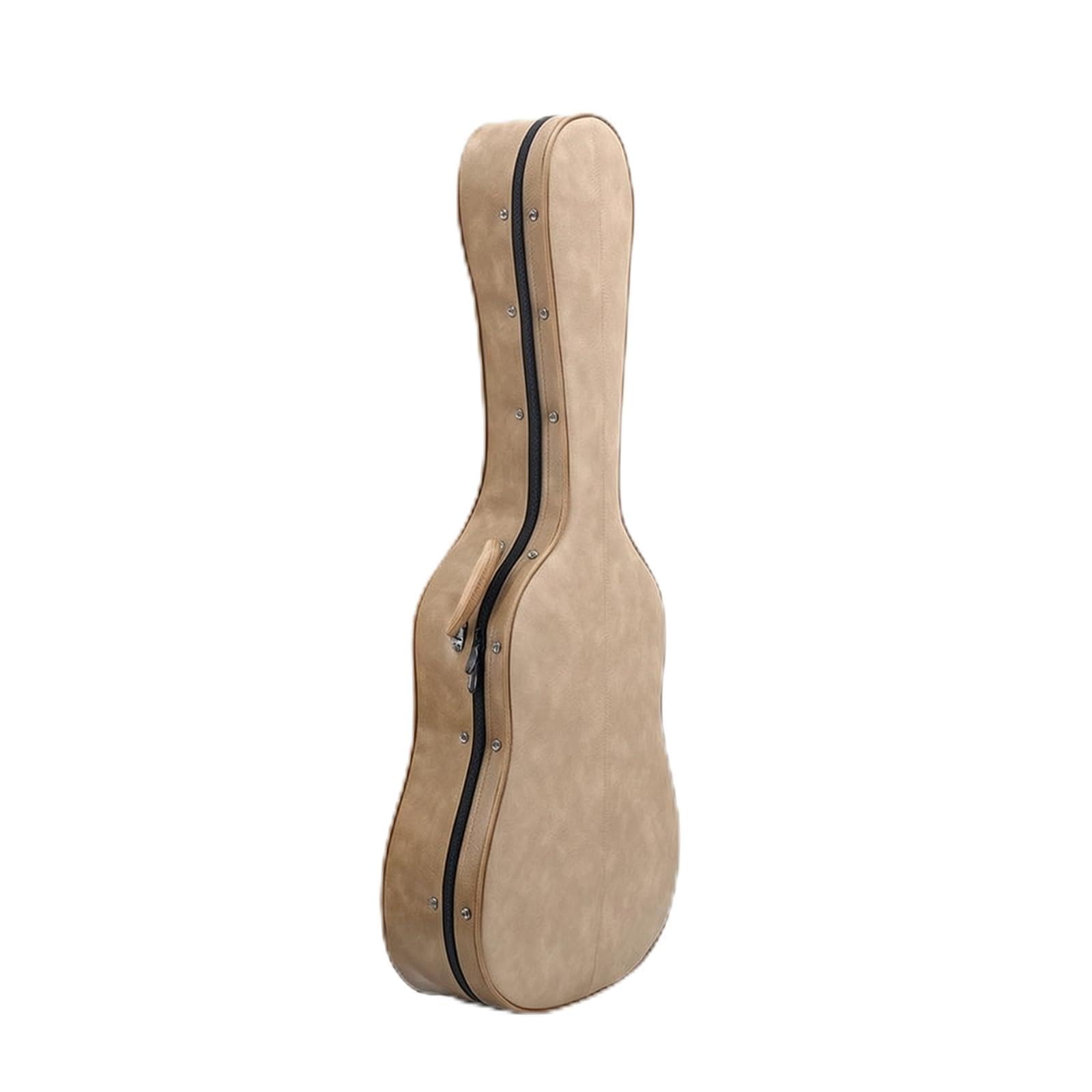 Gitarrenkoffer Akustikgitarre Koffer Etui Hartschale Konturiert für Und Hals Innen Weich Ausgekleidet für Festen Sitz mit Tragegriff Und, Array, Grau-Beige, 41 Zoll