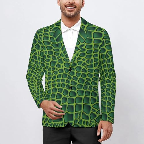 Crocodile Alligator Print Mens Blazer Suit Jacket Lightweight Slim Fit Casual Coat2