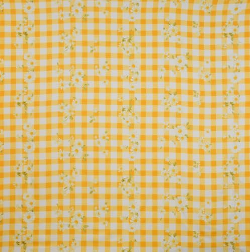 Image of NHD HOME Pure Cotton 220 tc Flat Single Bedsheets for Summer Breathable | Wrinklefree | Super Soft (Size-60 X 90 Inch) with 1 Pillow Covers (Size-17 X 27 Inches, Sunflower Gingham