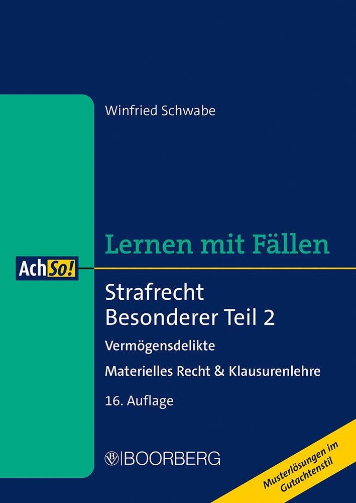 Strafrecht Besonderer Teil 2 by Winfried Schwabe PAPERBACK 9783415077225