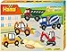 Produktbild Hama Perlen 3143 Geschenk-Set Baufahrzeuge mit ca. 4.000 bunten Midi Bügelperlen mit Durchmesser 5 mm, Stiftplatte, inkl. Bügelpapier, kreativer Bastelspaß für Groß und Klein