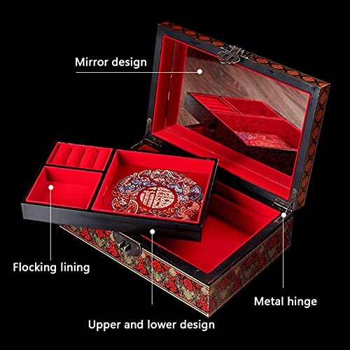 Boîte de rangement de bijoux pour protéger vos colliers, coffret bois rétro