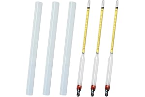Hydrometer Alcohol 0-200 Proof Tralle Alcohol Tester for Distilling