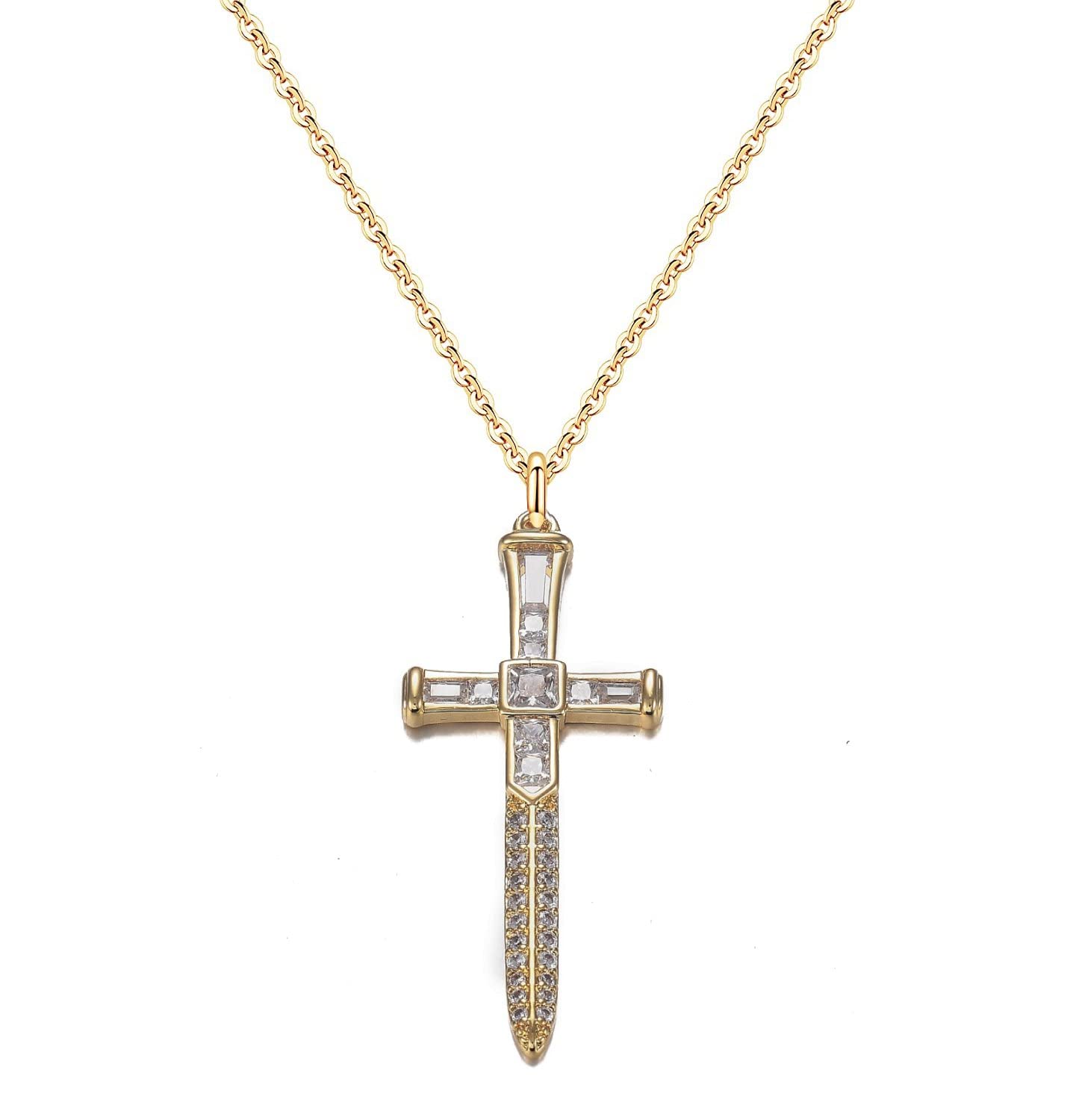 Via Mazzini Gold Plated Crystal Studded Jesus Cross Pendant Necklace With Chain For Women And Girls (NK1042) 1 Pc (B0BSQZDDKP) Amazon Price History, Amazon Price Tracker