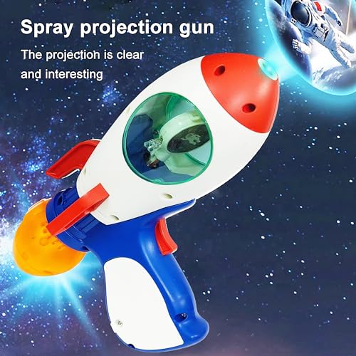 Image of VGRASSP Musical Space Projection Gun Toy for Kids - Lights, Music, Mist and Astronaut Projector Rocket Pistol Toy - Interstellar Adventure with Spinning Lights - Color As Per Stock