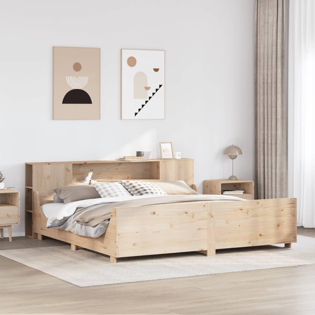 Furniture Item Home Bettgestell ohne Matratze 180x200 cm Super King Massivholz Kiefer Möbel