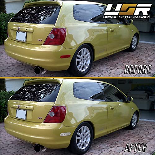 Usr Depo 02-05 Civic 3D Side Marker Lights - Bumper Sidemarkers Lamps Set (Left + Right) Compatible With 2002-2005 Honda Civic Si Ep Ep3 3 Doors Hatchback (Clear Lens 2 Pieces Front Or Rear) #TOP3