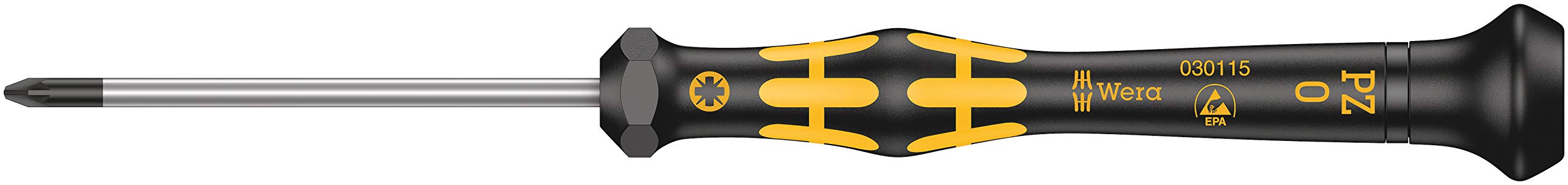 Wera Black Kraftform 1555 Pozi Micro Esd Screwdriver Pz0 60Mm