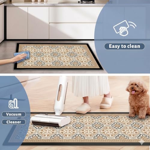 Image of Kitchen Anti Slip Mat for Floor, Waterproof Washable Kitchen Mats, Non Slip Kitchen Floor Mats for Home, Soft Mats for Kitchen, Kitchen Mats for Floor Anti Slip (Prox-JHALI)