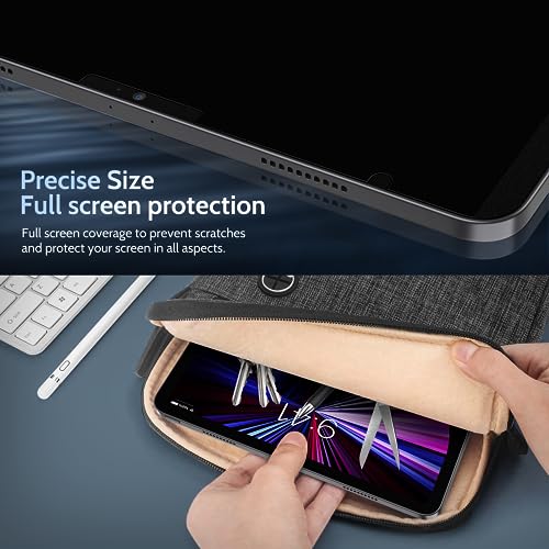 Image of Peslv 4 Way Magnetic Privacy Screen Protector for iPad Pro 12.9 Inch 2018 2020 2021 2022, Removable 360 Degree Spy Private Black Security Screen Filter, Easy Install Anti Blue Light Glare