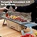 Tressify Foldable Bbq Grills, Portable Barbecue Charcoal Grill, All Grills For Outdoor Cooking Travel, Backyard Camping Oker Grill, Stainless Steel Camping Charcoal Table Top Grill