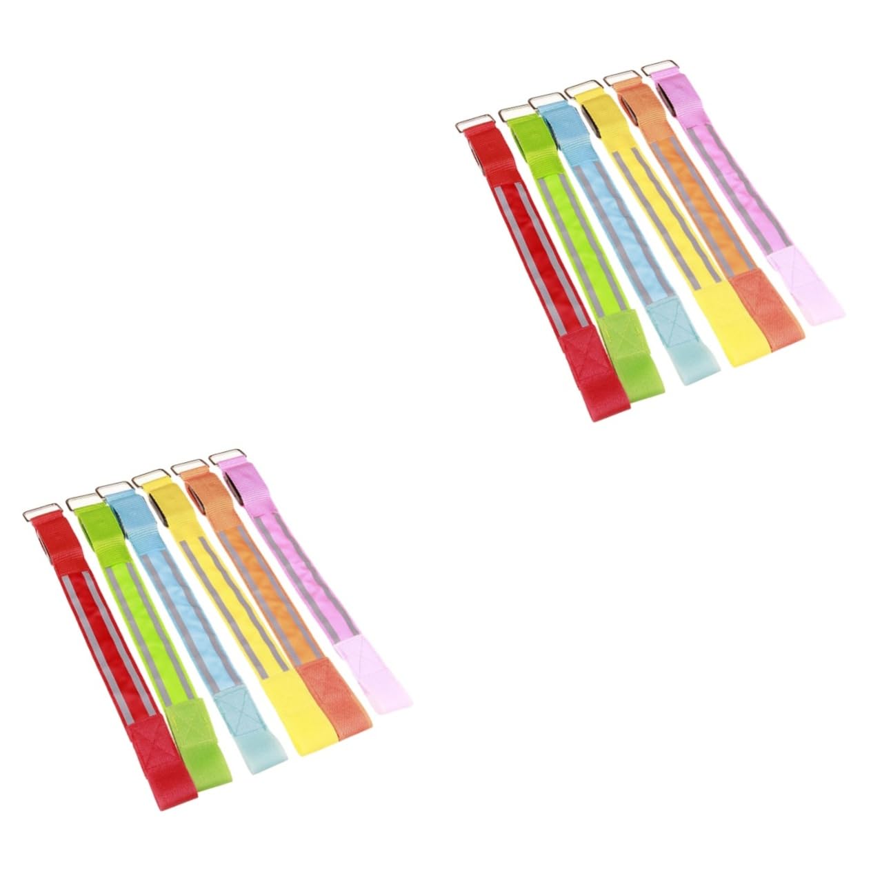 BESPORTBLE 12pièces Bracelets LED Réfléchissants pour Jogging Armbands Lumineux Remplaçables Équipement De Course pour Cyclisme Et Activités De Plein Air Aléatoires