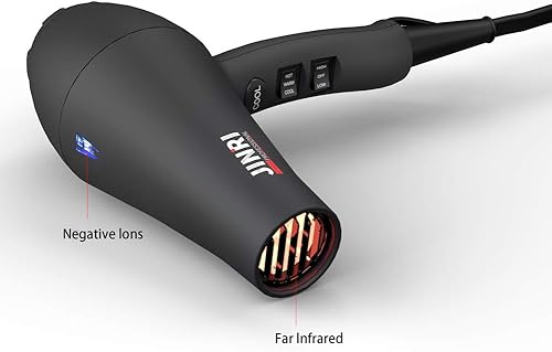 Miniatura 8 de Secador de pelo de cerámica JR-104A 1875W con 2velocidades y 3posiciones de calor con certificado ETL con infrarrojos y sistema de iones negativos