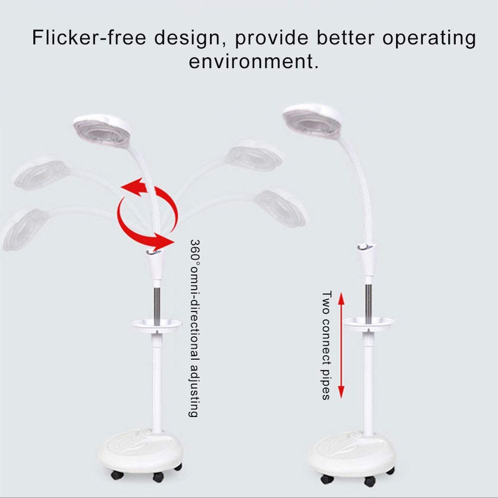 Lampa Terra a LED lente di ingrandimento (8X) LED luce di bellezza motivo di ricamo luci altezza Regolabile(EU)