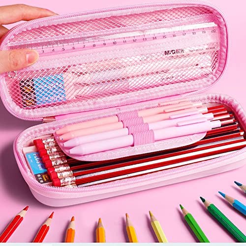 Image of 3D Unicorn Pencil Case for Kids Girls, Waterproof Pencil Box with Compartments Cute Pen Pouch (Pink)