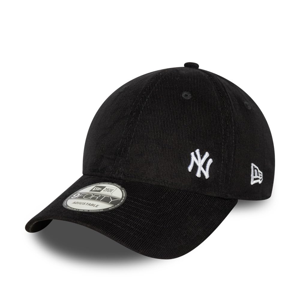 New Era Adult's 9Forty MLB New York Yankees Baseball Cap Hat Black Structured Crown Strapback Curved Visor Cotton