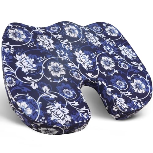 Image of Tailbone Pain Relief Cushion, Memory Foam Seat Cushion for Coccyx Sciatica Pain Pressure Relief Office Desk Chair