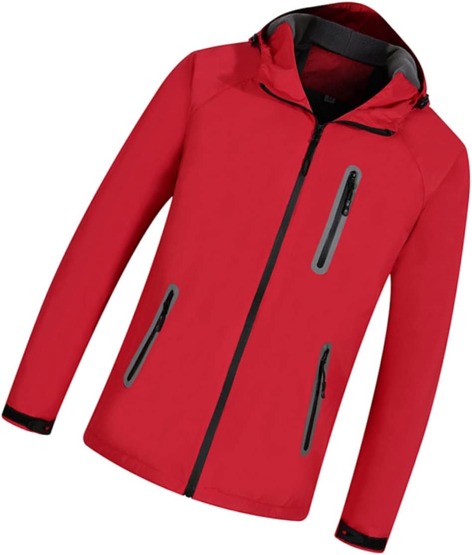 Windproof Hooded Jacket for Outdoor Activities Sportswear for Hiking Skiing and Mountaineering Coat Comfortable Cuffs and Lightweight Design