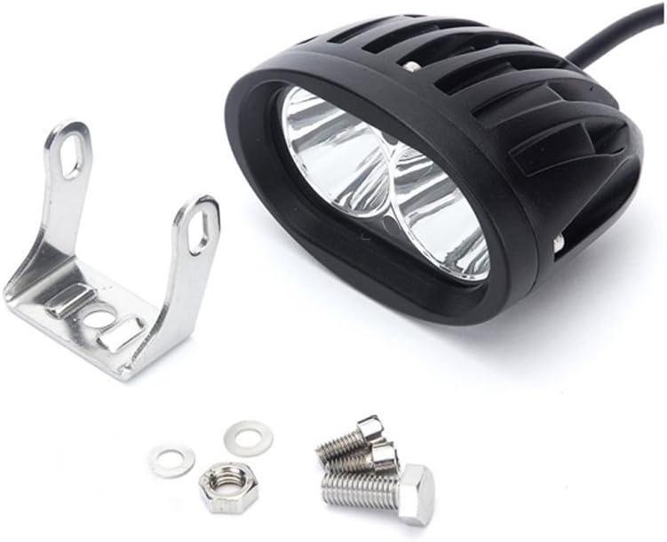 1pcs oval shape 4inch led work light 20W-spot beam 30 degree for off road trucks tractor suv boat 4x4 pick-up forklift emergency motorcycle driving fog light 9-60v dc (White)