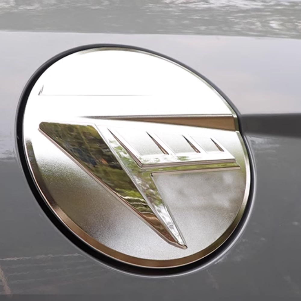 Car Accessories Exterior Gas Fuel Tank Cover Trim Compatible with Hyundai Elantra 2021 2022 2023 2024 2025 2026(Chrome) 1PCS ABS