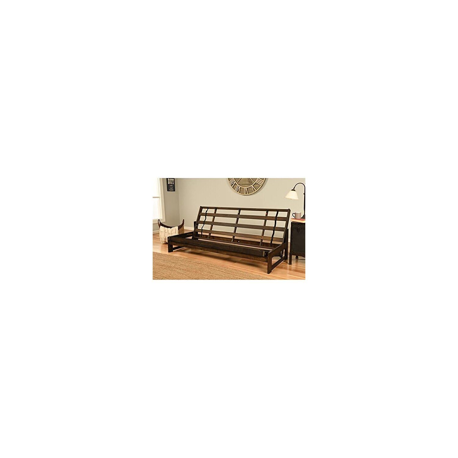 HomeStock Full Size Futon Frame Set - Convertible Sofa Bed for Living Spaces Frame Only