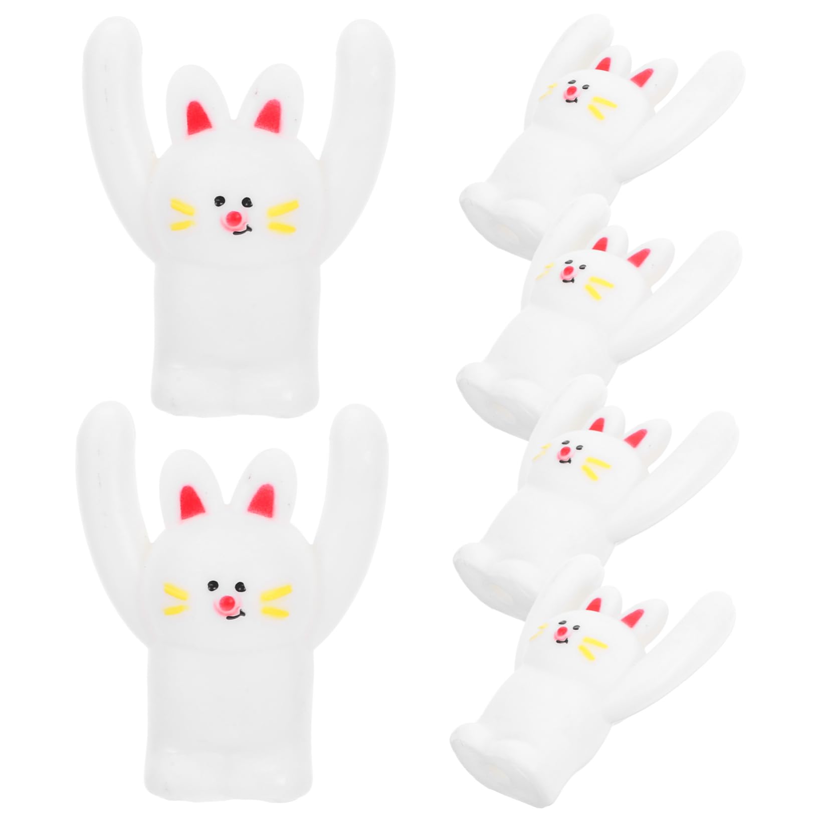 SEWACC 6pcs Rabbit Photo Holders Whimsical Place Card Holders for Desk Adorable Memo Clip Stands for Displaying Photos Notes and Messages Home Office