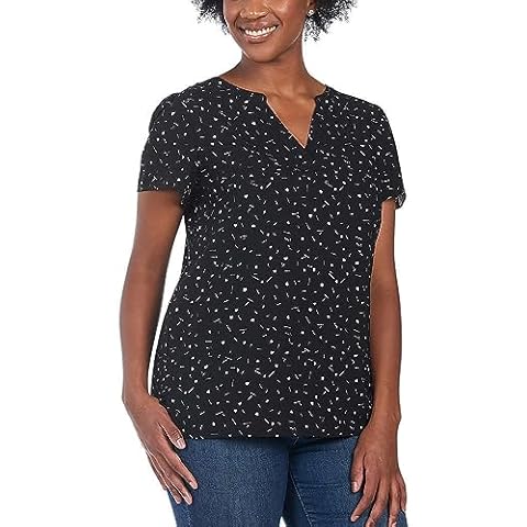 Hilary Radley Ladies' Printed Blouse (M, Black) Cover
