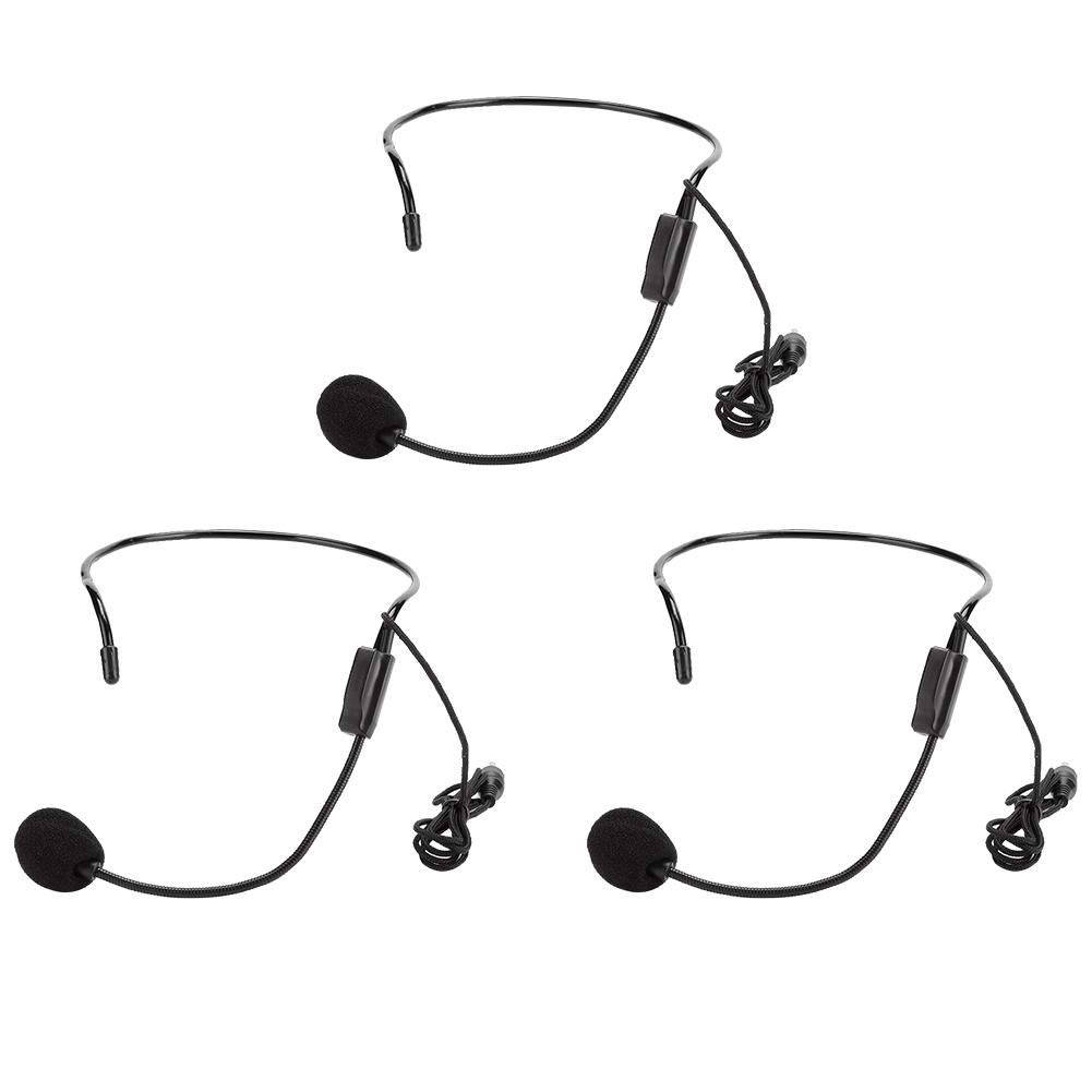 Microfono con auricolare, Microfono con auricolare, Microfono a condensatore da testa cablato con spina a vite da 3 pezzi da 3,5 mm, Microfono unidirezionale con funzione antirumore per Guida all'acqu