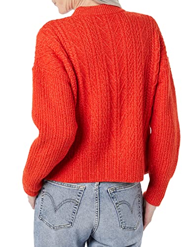 Image of Amazon Essentials Women's Soft-Touch Modern Cable Crewneck Sweater (Available in Plus Size)