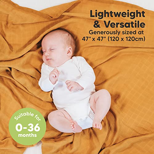 Keababies 4-Pack Muslin Swaddle Blankets For Baby Boys, Girls And Baby Sleep Sack 6-12/12-18 Months - Organic Baby Blankets For Girl, Boy - Organic Cotton Wearable Blanket Swaddle Sack #TOP3