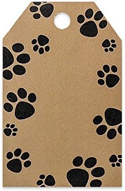 Paw Print Kraft Gift Tags - 2 1/4 x 3 1/2 - 50 Pack