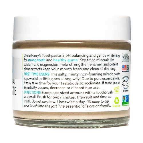 Uncle Harry's Mild Mint Remineralizing Toothpaste | Natural Whitening Freshens Breath & Promotes Enamel | Vegan Fluoride Free Toothpaste, 3 Oz (4 Pack) - Image 3