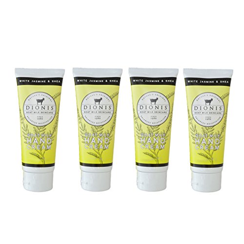 Dionis Goat Milk Hand Cream 4 Piece Travel Gift Set - White Jasmine & Shea
