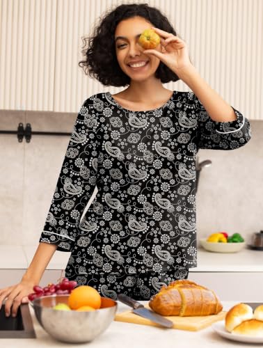 Image of PrinStory Womens Pajama Sets Capri Pjs Soft Lounge Sets XS-4XL