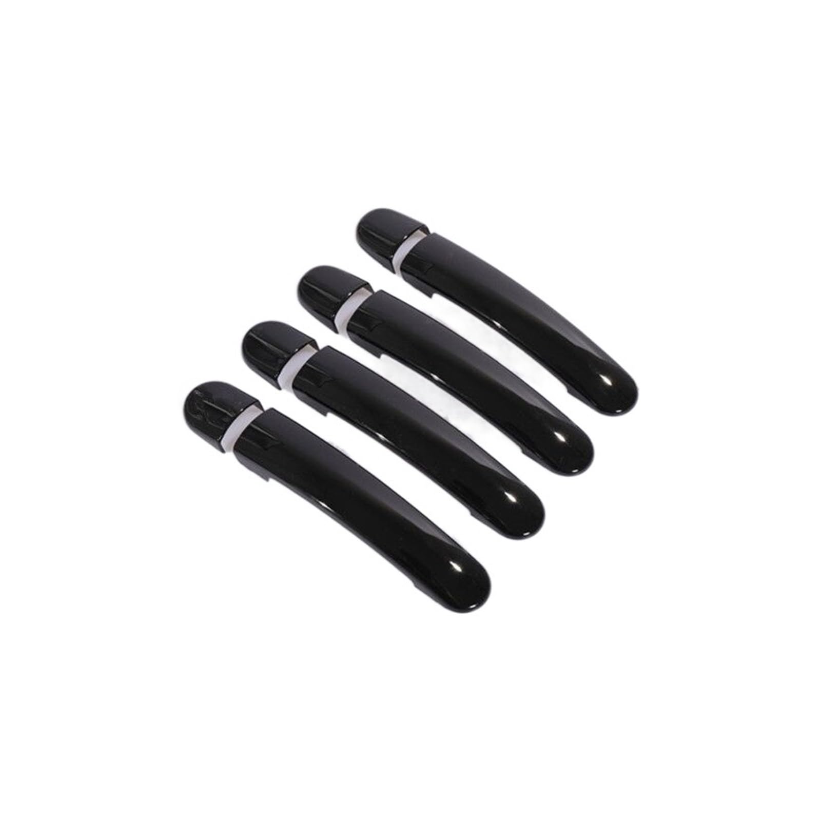 Drezzo Car Exterior Door Handle for VW for Polo 2010-2017 Black Chrome Car Door Handle Covers(No Keyhole 1)